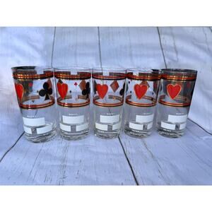 Vintage Hi-Jac Corp Playing Card Suit Glasses – Mid-Century Barware